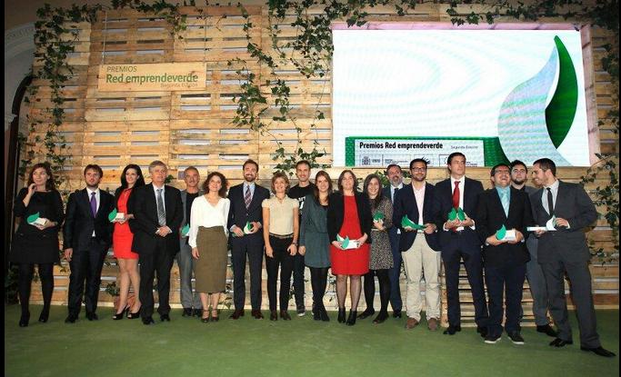 Gala de los Premios Red Emprendeverde segunda edición 2014 con todos los galardonados – Métrica6 premiada por su I+D+i en tecnología sostenible y desarrollo de producto medioambiental