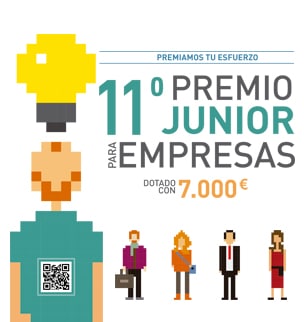 Cartel del 11º Premio Junior para Empresas 2014 dotado con 7000 euros – Métrica6 finalista en innovación y desarrollo de producto