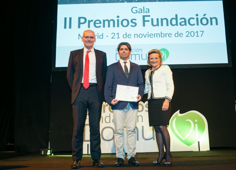 Entrega del premio al proyecto Prottech de Métrica6 en la Gala II Premios Fundación Domur celebrada en Madrid el 21 de noviembre de 2017