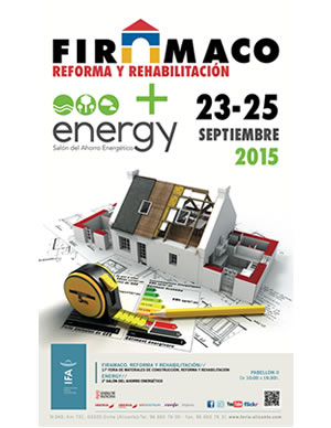 Stand de Métrica6 con el dispositivo NESS en Firamaco 2015, feria de instalaciones y construcción de Málaga – innovación en I+D+i para eficiencia hídrica