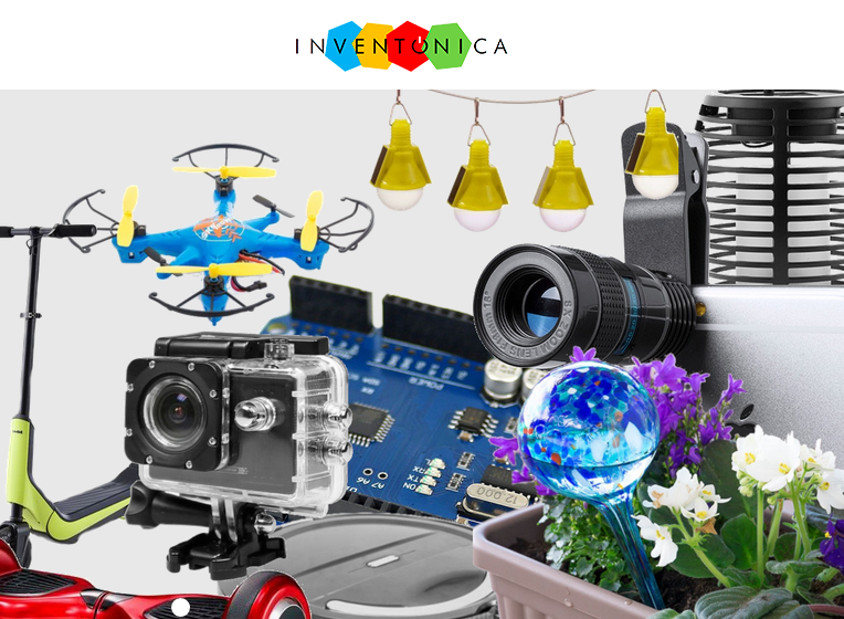 Imagen corporativa de Inventónica, el marketplace de componentes electrónicos de Métrica6, en el quinto aniversario de la empresa – cinco años de I+D+i e innovación