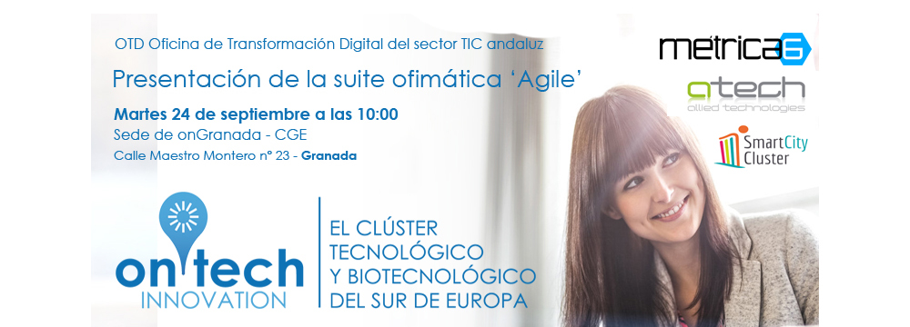 Banner de Métrica6 presentando NESS en el evento de emprendimiento e innovación Alhambra Venture 2019 en Granada