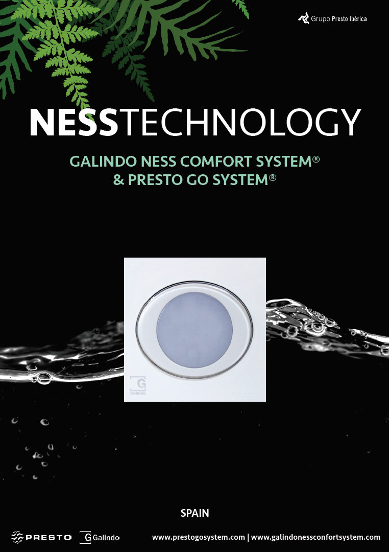 Portada del dossier en inglés del dispositivo NESS de Métrica6 ganador del Premio NAN 2018 – I+D+i en diseño de producto para eficiencia hídrica